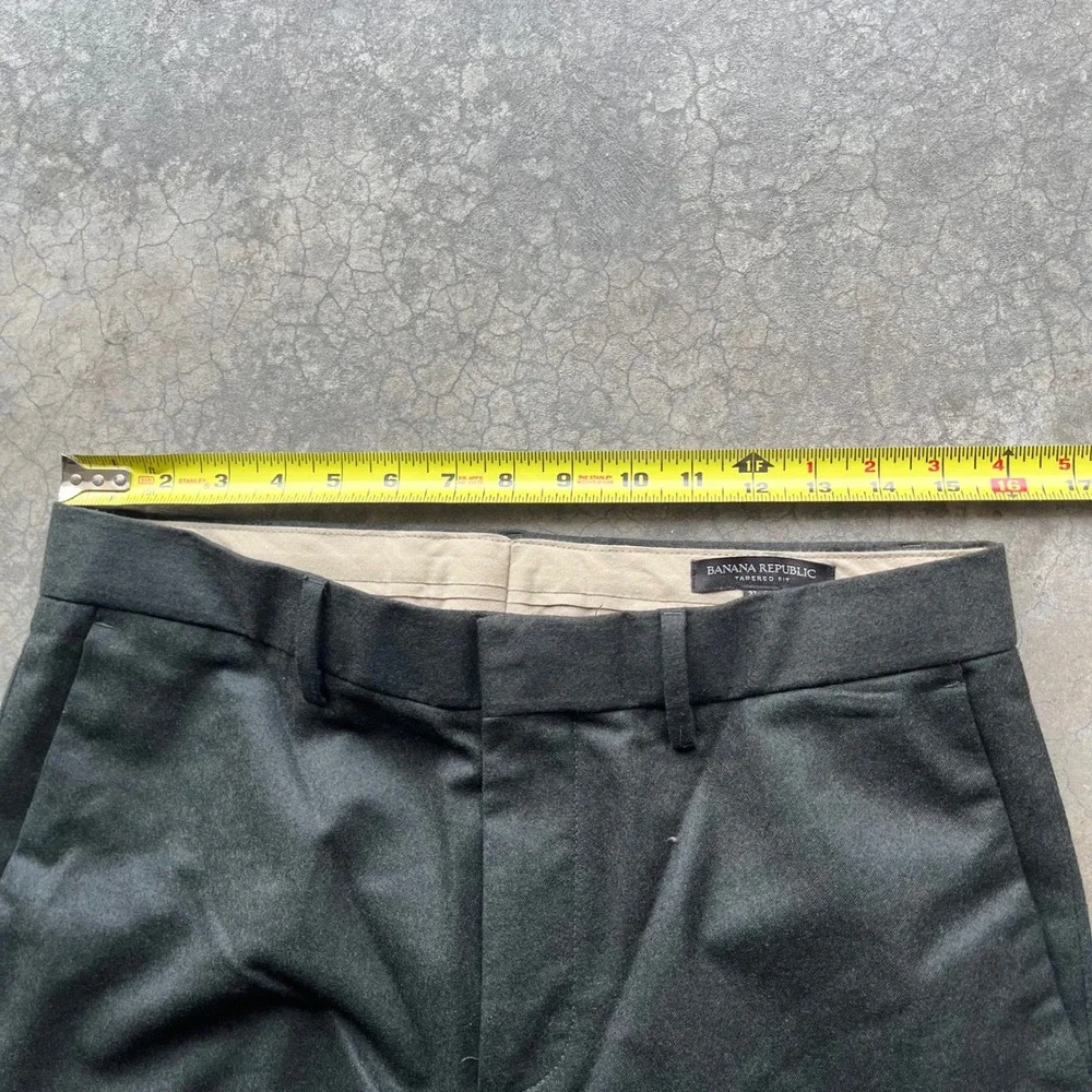 Banana Republic Vitale Barberis Canonico Flannel 120s Wool Tapered Pants 31x30